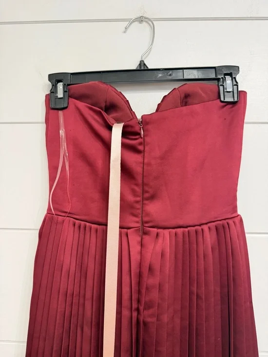 New! House of CB Cabernet Marcella Strapless Pleated Maxi Dress XS 36302 - Picture 8 of 16